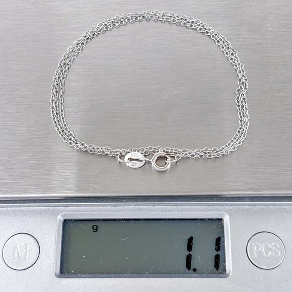 Cable Chain Necklace | Vintage Sterling Silver 925 | 18" - Picture 3 of 3